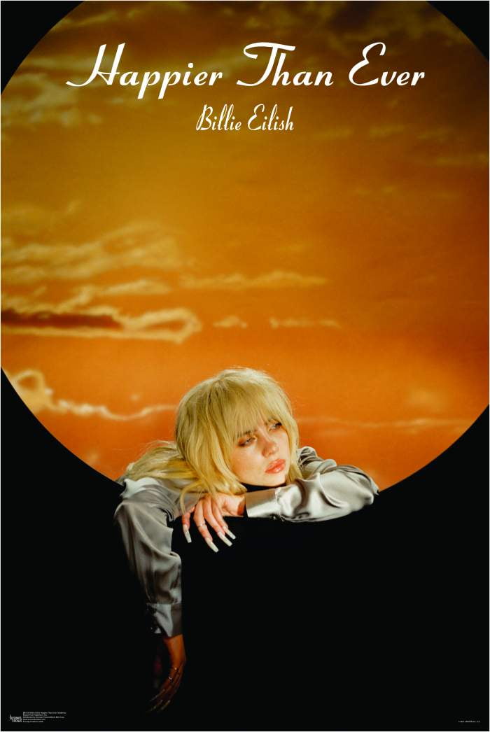 Billie Eilish - Happier Than Ever - Goldwing Poster 24.5