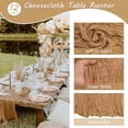 thumbnail image 4 of 12 Pack 10Ft Cheesecloth Table Runner 35x120 Inch Boho Gauze Table Runner Cheese Cloth Long Table Runner Romantic Table Runner for Wedding Bridal Shower Birthday Party Table Decor, 4 of 7