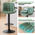 thumbnail image 2 of YOUNIKE Adjustable Bar Stools Set of 2 with Soft Cushion Swivel Counter Bar Chairs,Sea Green, 2 of 6