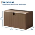 thumbnail image 3 of Gaderth Outdoor Storage Box,130 Gallon Resin Deck Box,Waterproof Lockable Outdoor Storage Bench,Storage Container For Patio Furniture Garden Tools Package Delivery, 3 of 9
