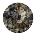 thumbnail image 4 of WYYP Wolf Group Cloudy Sky Round Tablecloth with Elastic Edge 100% Polyester Fiber Great for Home Kitchen/Parties/Holiday Dinner White, 4 of 8