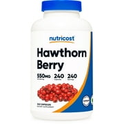 Nutricost Hawthorn Berry Capsules 550mg, 240 Capsules, Vegetarian Friendly, Non-GMO & Gluten Free