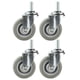 thumbnail image 1 of Rueda giratoria de PVC Jadeshay 4 piezas 3 pulgadas, 1 of 8