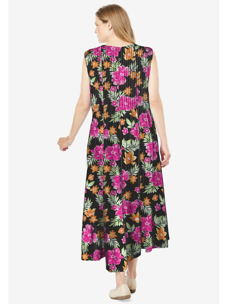Woman Within Plus Size Pintucked Sleeveless Dress - Walmart.com Woman Within Plus Size Pintucked Sleeveless Dress - Walmart.com