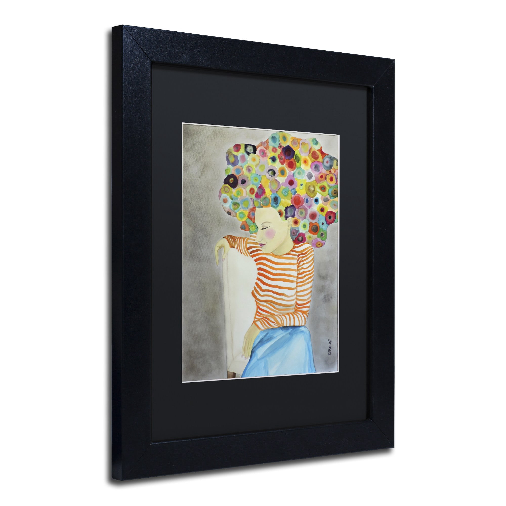 Sylvie Demers 'Marion' Black Matted Framed Art