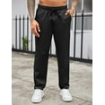 thumbnail image 4 of COOFANDY Men's Casual Drawstring Pants Regular Fit Lightweight Stretch Joggers Pants Elastic Waist Twill Pants, 4 of 10