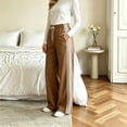 thumbnail image 6 of Lumtrix Women's Y2k Striped Side Baggy Pants Drawstring Elastic Waist Wide Leg Track Pants Streetwear Quick Dry Trousers Brown S, 6 of 8