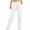 White, variant on HVOBTTY Women's Straight Leg Pants, Fall Pants for Women, Women's Casual Solid Color High Waisted Elastic Waist Wide Leg Pants with Pockets Blue,XXL