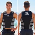 thumbnail image 3 of Adult Swim Vest Life Jacke, Women Men Float Jacket with Adjustable Straps & Secure Buckle for Boating Fishing Kayaking Beach Pool Water Sports, 3 of 12