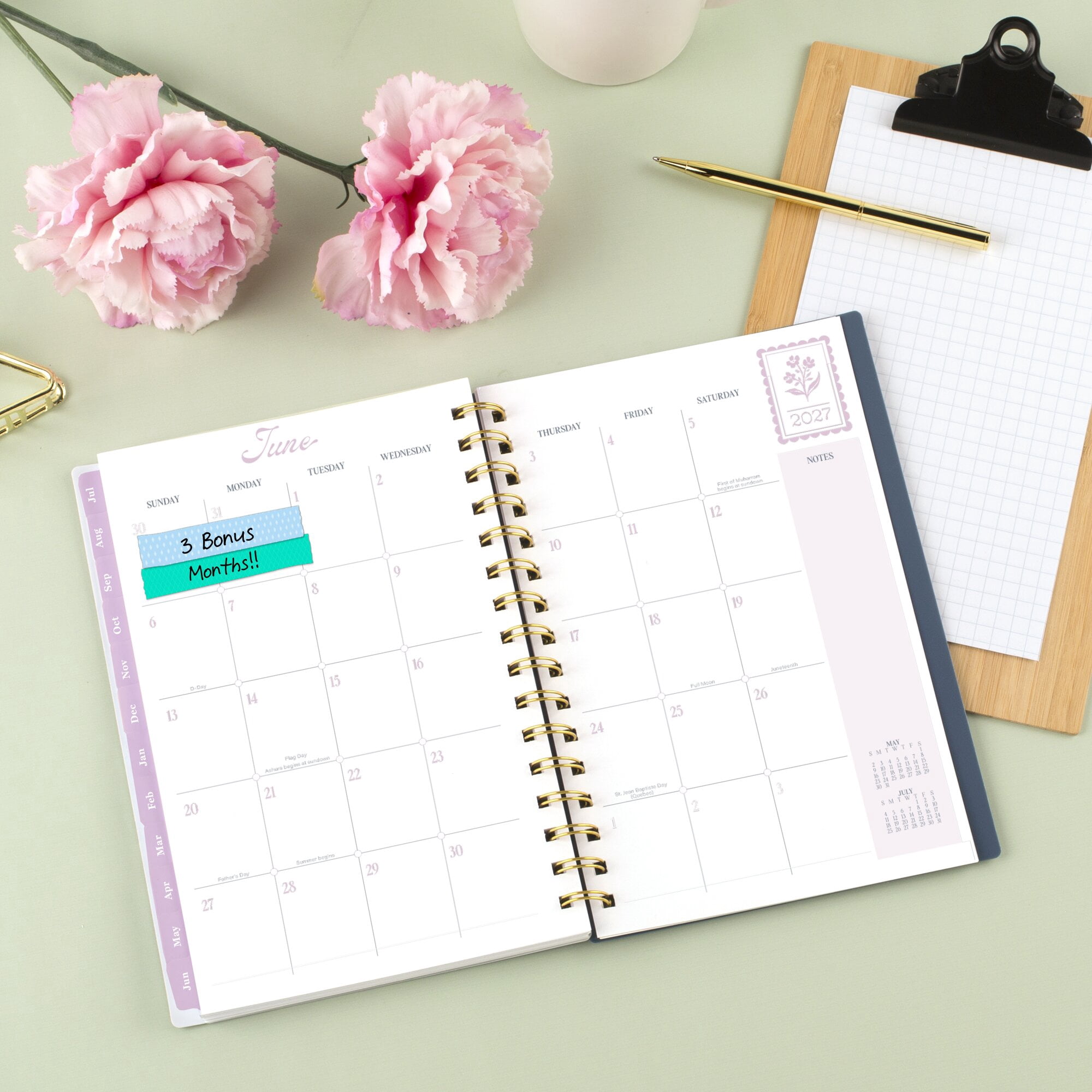 Cherrywood Lane for Mead Cambridge Academic 2026-2027 Weekly Monthly Planner