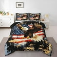 thumbnail image 2 of Erosebridal American Flag Print Bedding Comforter Set, Eagle Down Comforter, Watercolor Decor, Lightweight, 2 of 7