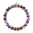 thumbnail image 3 of Gaia | Purple Regalite x Rudraksha |  Mala Bracelet, 3 of 5