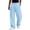 18#Light Blue, variant on Men's Baggy Sweatpants Drawstring Waist Wide Leg Pants Loose Fit Casual Streetwear Fall Winter Trousers with Pockets Fluorescent Green 2XL