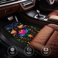 thumbnail image 6 of Zufioo Mexican Flower Traditional1 Print Car Floor Mats Four-piece Set, Car Interior Accessories - Corrosion-resistant, Non-Slip, Suitable for Cars, Trucks, Vans, 6 of 7