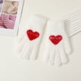 thumbnail image 2 of PMVFHDE Gloves & Mittens Winter Fashion Cozy Thermal Knitted Mittens For Outdoor Cold Weather Handwear White - One Size, 2 of 3