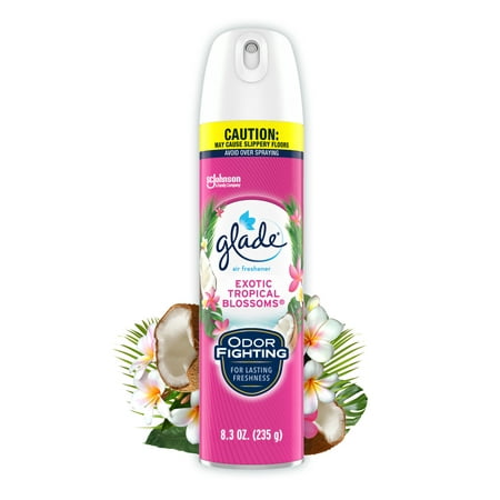 Glade Air Freshener Spray, Exotic Tropical Blossoms Scent, Fragrance Infused with Essential Oils, 8.3 oz