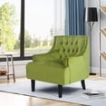 thumbnail image 4 of Homebeez Modern Velvet Single Sofa Chair with Arms for Living Room Bedroom, Green, 4 of 7