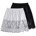 thumbnail image 1 of Miangastore 2 Pcs Rallonges de Chemise Femmes Faux Bas Chemise Jupe Mini Mi-Longue pour Femmes, 1 of 9