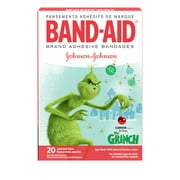 Band-Aid Bandages, Dr. Seuss The Grinch, Assorted Sizes 20 ct