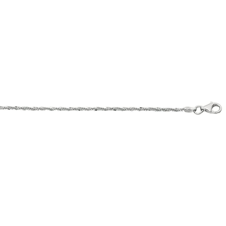 Diamond Cut Ball Bead Chain Sparkle Necklace 150 Gauge Sterling Silver
