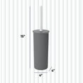 thumbnail image 2 of Superio Plastic Toilet Bowl Cleaning Brush and Holder Set (Pack of 2)- 15"H x 6"W x 5"D, Bathroom Scrubbing Brush, Grey, 2 of 7