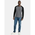 thumbnail image 2 of George Men's and Big Men's Raglan Tee with Long Sleeves, Sizes S-3XL, 2 of 5