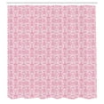 thumbnail image 2 of Ambesonne Pink Shower Curtain, Abstract Ice Creams Pattern, 69"Wx75"L, Pale Mauve Rose Grey, 2 of 4