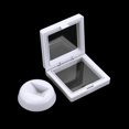 thumbnail image 4 of Uxcell 12 Pcs 3D Floating Display Case, 2.76 x 2.76 x 0.8 Inch Display Holder Stand, Jewelry Storage Box, White, 4 of 6