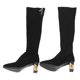 thumbnail image 5 of EeaseMX 1 par de botas altas hasta el muslo para mujer, otoño e invierno, botas elásticas de tacón grueso para mujer, 5 of 7