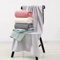 thumbnail image 3 of 3-Pack Large Cotton Bath Towel Set - Red Striped Design, 1 Bath Sheet (140cm x 70cm) Each, Generic Brand Bath Linens, Non-Embroidered, Single Size per Package, Packaged for Convenient Storage, 3 of 6