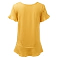 thumbnail image 3 of Doublju Women's Short Sleeves Flare Tunic Tops for Leggings Flowy Shirt with Plus Size, 3 of 4