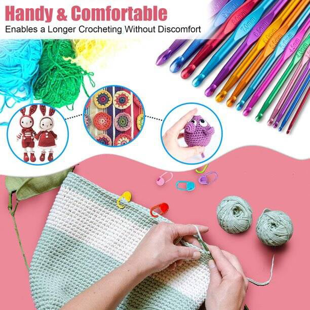 Crochet Flower Kit for Beginners With Instruction Knitting Yarn Thread Hook  Needles Easy Knit Accessories Set DIY Craft - AliExpress