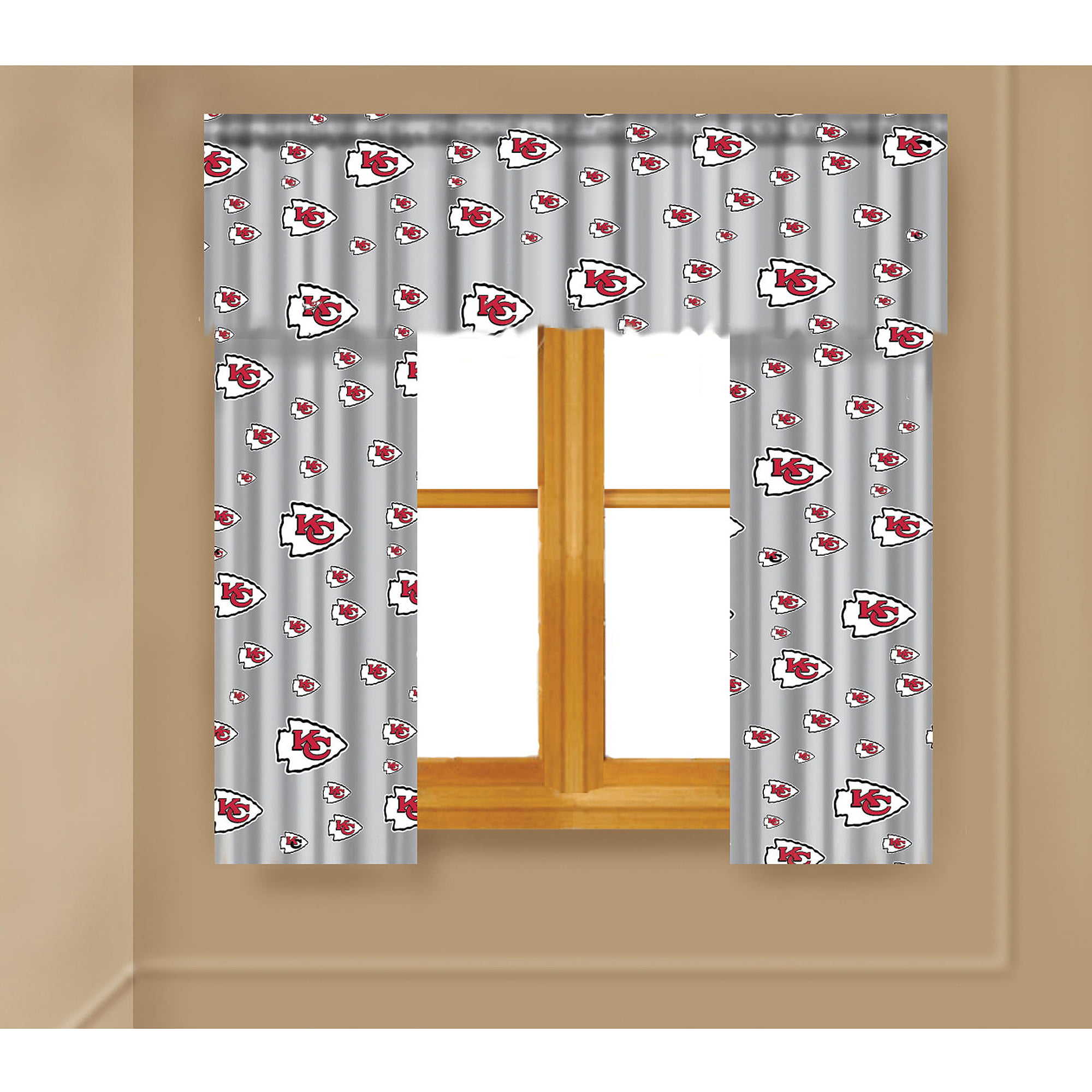 Kansas City Chiefs 2 Panels Blackout Window Curtain Thermal Insulated Drapes Set 