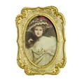 thumbnail image 2 of Marco de fotos ovalado vintage color dorado decoración del hogar pintado a mano estilo retro 13x176 cm, 2 of 9