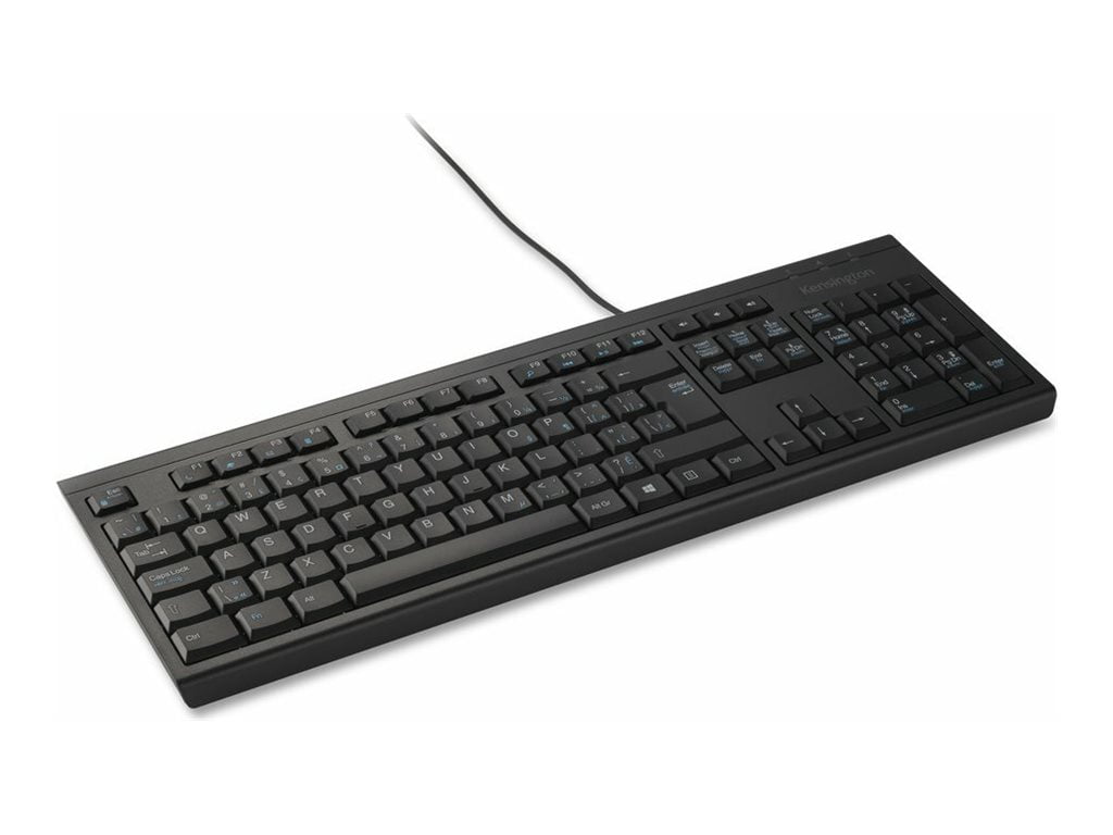 Kensington English and Canadian French Bilingual Wired USB Keyboard, 105 Key, Black (K72200CA)
