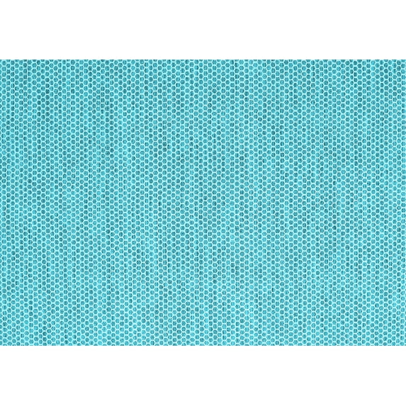 Ahgly Company Indoor Rectangle Abstract Light Blue Contemporary Area Rugs, 5' x 8'