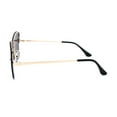 thumbnail image 3 of Womens Cat Eye Shield Luxury Rhinestone Sunglasses Gold Solid Black, 3 of 4