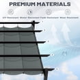 thumbnail image 2 of MELLCOM Retractable Pergola 10x13 ft, Waterproof Sun Shelter with Dual-Side Adjustable Coverage, Aluminum Frame with Locking Straps and Screws, for Patio Deck, Gray, 2 of 8