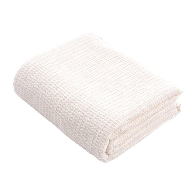 CUITING Blankets Queen Size for Bed - Waffle Weave Blankets for Summer Lightweight and Breathable Soft Woven Blankets for Spring