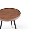 thumbnail image 2 of Meli Large Side Table, Walnut Veneer Top with Rose Gold Frame, Black Stainless Steel Legs and Rose Gold Caps, 2 of 4