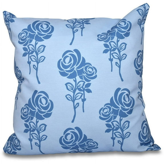 Simply Daisy 16" x 16" Carmen Floral Outdoor Pillow, Blue