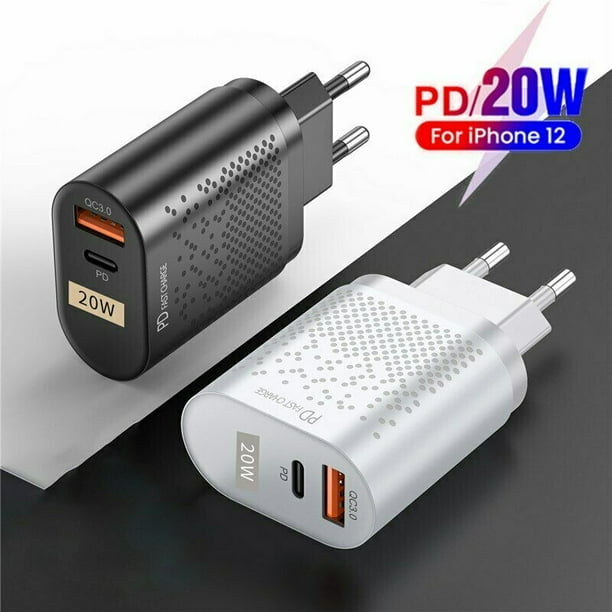 For Iphone 12 Pro Max Pd w Charger Qc3 0 Power Adapter Fast Charging Wall Plug Walmart Com Walmart Com