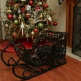 thumbnail image 2 of Northlight 31" Glittery Dark Brown & Black Wicker Christmas Sled Sleigh Decoration, 2 of 2