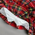 thumbnail image 5 of WOYY Girls Tiered Ruffle Plaid Skort High Waisted Flared Mini Skirt, Sizes 12-24M, 5 of 5