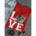 thumbnail image 3 of Love Raccoons T-Shirt Women -Smartprints Designs, Female 3X-Large, 3 of 4
