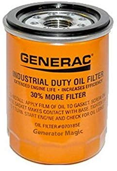 30% More Filter Pack of 5 Oil Filter 90 Logo ORNG-CAN 070185E 90mm High Capacity Generac 
