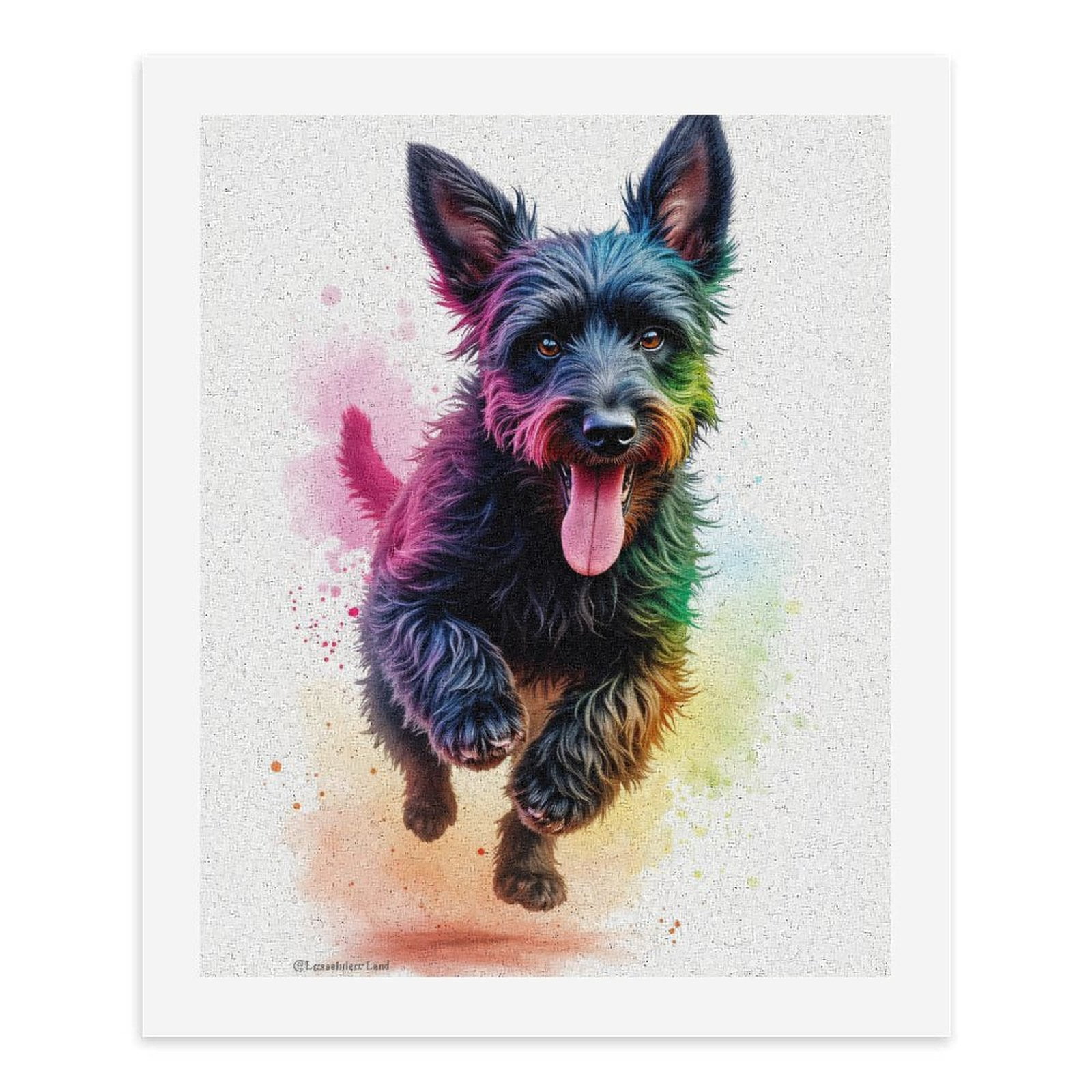Paint By Numbers Kit for Adults Beginner - Colorful Energetic Dog Art Portrait DIY Canvas Painting Kits for Adults, Frameless Paint By Number for Adults for Home Wall Decor 16x20 Inch