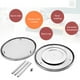 thumbnail image 3 of Bandeja organizadora giratoria de dos niveles, estante de cocina de especias inoxidable, almacenamiento giratorio de despensa, 3 of 7
