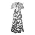thumbnail image 5 of Vestido de Manga Corta para Mujeres Vestido de Verano de Cuello Redondo Impreso, Poliéster de Tamaño Verdadero Diario Y Vestido de Fiesta, 5 of 5