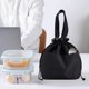 thumbnail image 5 of Canvas Lunch Box Bag Office Worker Drawstring Insulation Hand Hold Lunch Box Bag Thickened And Easy Picnic Lunch Box Bag, 5 of 6